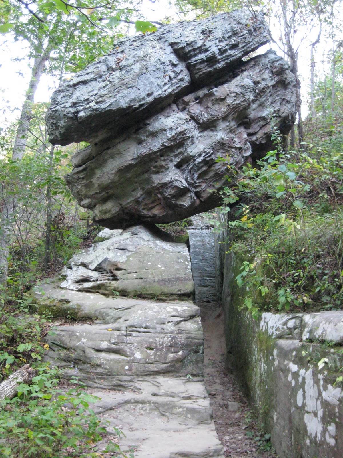 Large rock in Shawnee National Forest